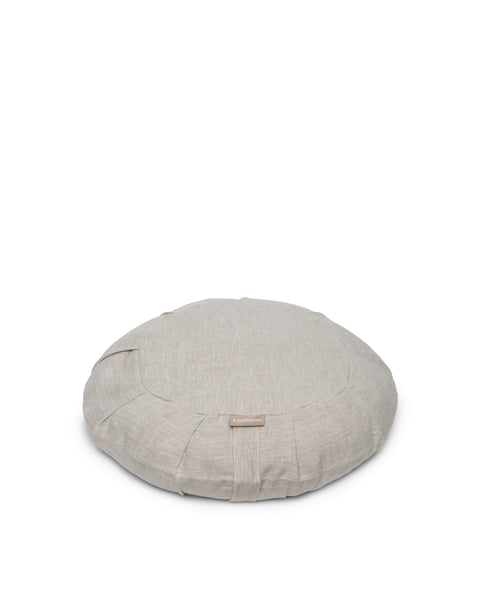 linen round meditation cushion