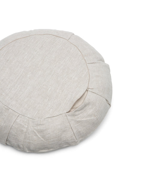 linen round meditation cushion
