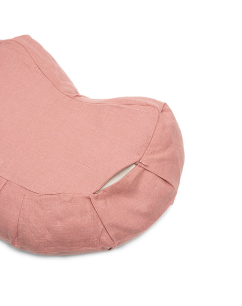 linen halfmoon meditation cushion