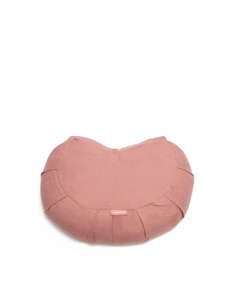 linen halfmoon meditation cushion