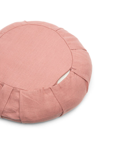 linen round meditation cushion